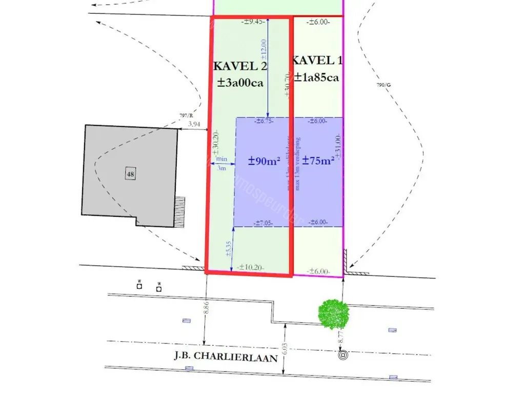 Grond in Hoeilaart - 1327257 - J.B. Charlierlaan 46, 1560 Hoeilaart